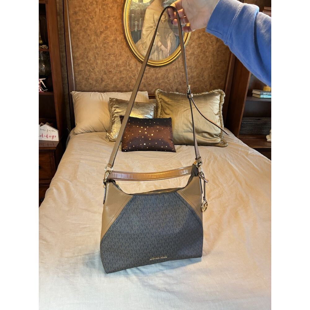 Michael Kors Large Luxury Designer Brown Leather Tote Handbag Women. - Picture 4 of 15